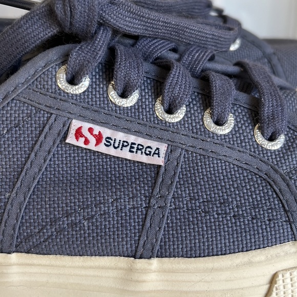 Superga Blue Platform Sneakers - Picture 3 of 8